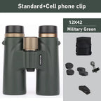 Telescope 12x42 HD Professional Binoculars with ED Lens BAK4 Prism Waterproof for Birdwatching Hunting Camping Travel Outdoor