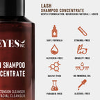 Veyes 100ml Lash Shampoo Concentrate, Non-Irritating Eyelash Cleanser