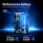 Tire Pressure Display Automatic Air Pump 130 PSI Portable Pocket Electric CYCLAMI AM6 Mountain Road Bicycle Tire Inflator Pump