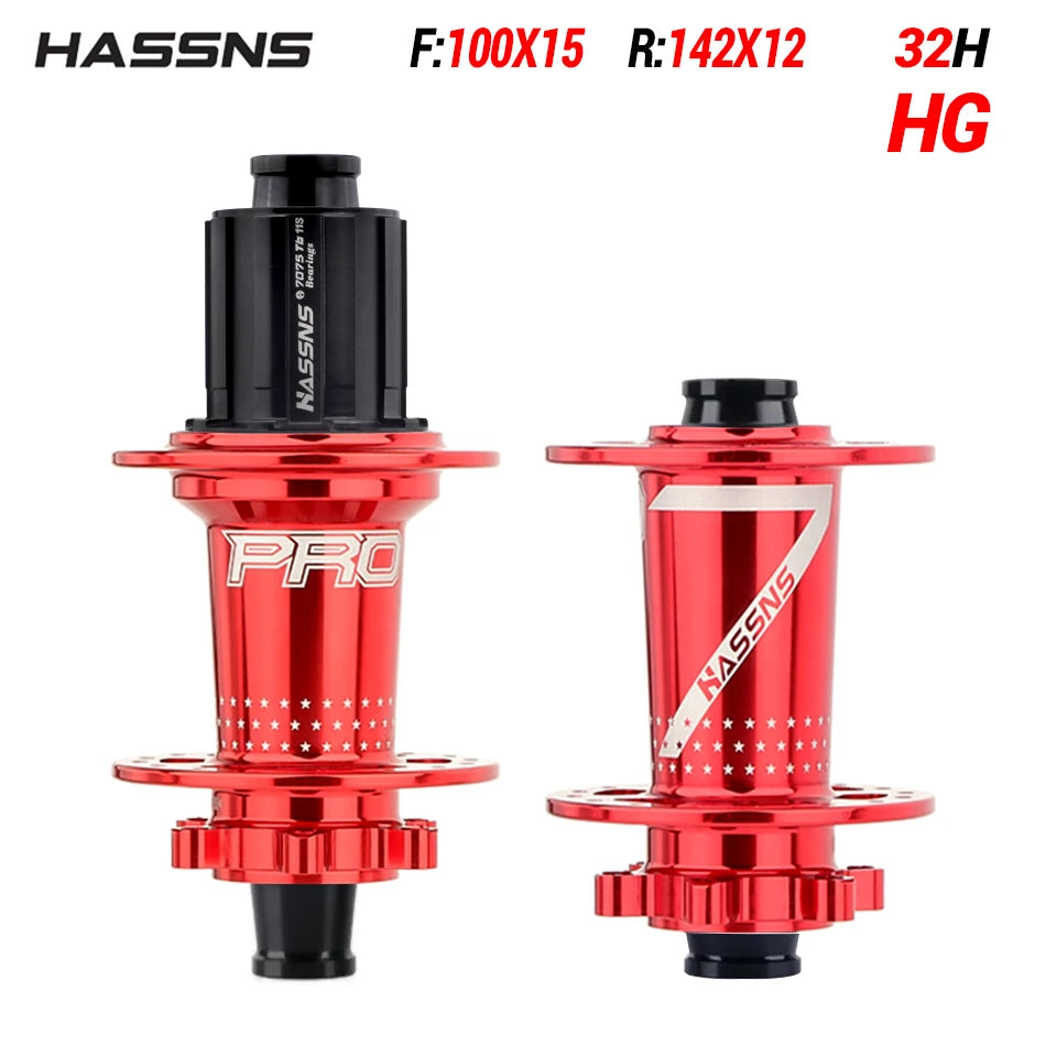 HASSNS PRO7 HG/XD/MS  Bicycle Hub 24/32Holes J-Bend Spokes THRU Axle 12X142/148MM   Sealed Bearing for  Mountain Bike Freehub