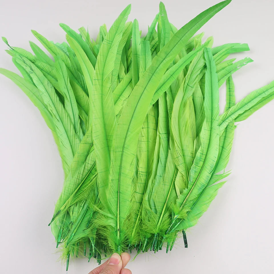 50Pcs 35-40cm Rooster Tail Feathers for Crafts Carnival Accessories Natural Long Plumes Chicken Decoration Feather Headdress