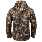 Men's Silent Camouflage Hunting Jacket Soft Shell Outdoor Hiking Fishing Hooded Coat Waterproof Fleece Tactical Jackets