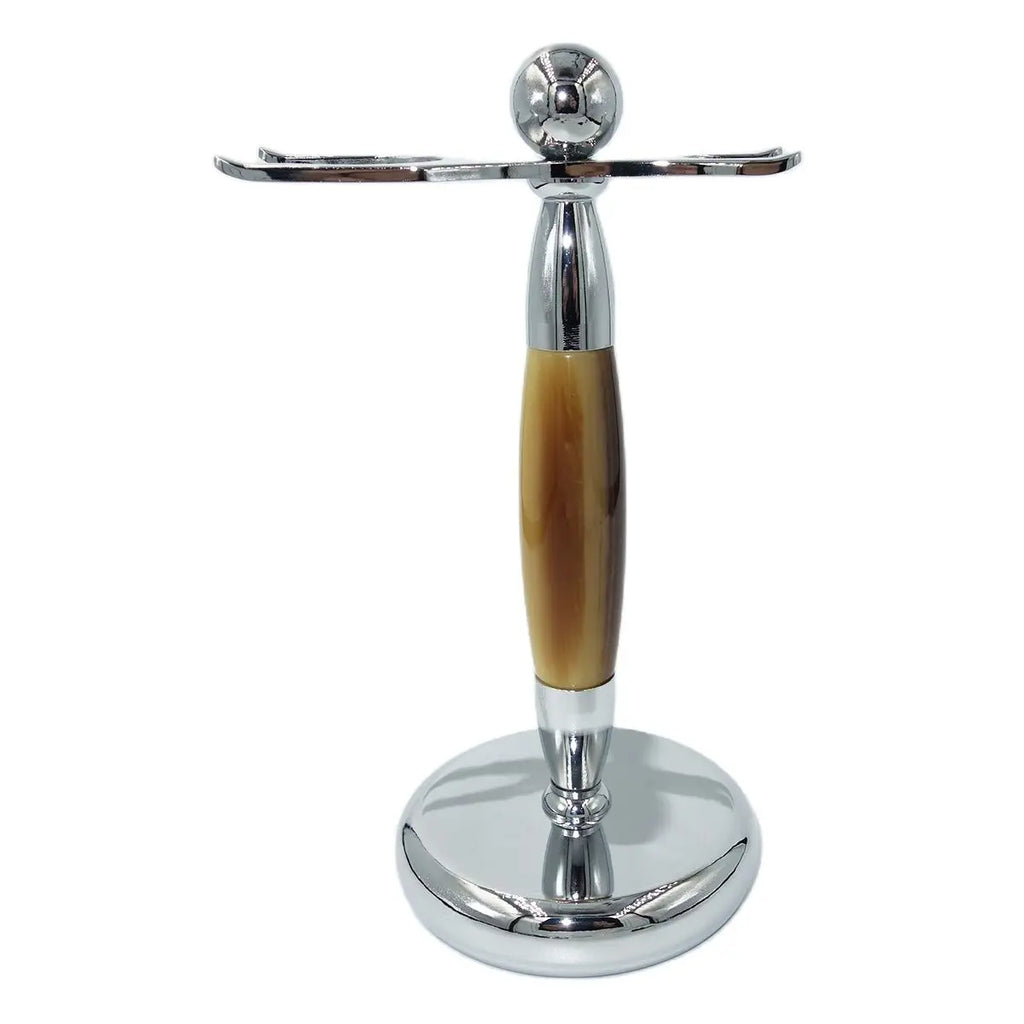 iRAZOR Men's Shaving Stand Holder for Brush and Safety Razor Pro Rack Tools for Barber Shop Grooming Accessories Luxury Gift