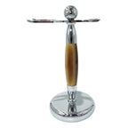 iRAZOR Men's Shaving Stand Holder for Brush and Safety Razor Pro Rack Tools for Barber Shop Grooming Accessories Luxury Gift