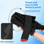 Non-Folding Automatic Opening and Closing Sunshade, Sun Protection, UV Protection Memory Patch Umbrella