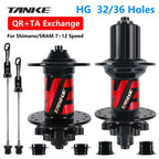 TANKE-MTB Hub Sealed Bearing,for Bicycle 8,9,10,11,12 Speed Mountain Bike Disc Brake,32 Holes,36 Holes,6 NBK Cubo,Aluminum Alloy