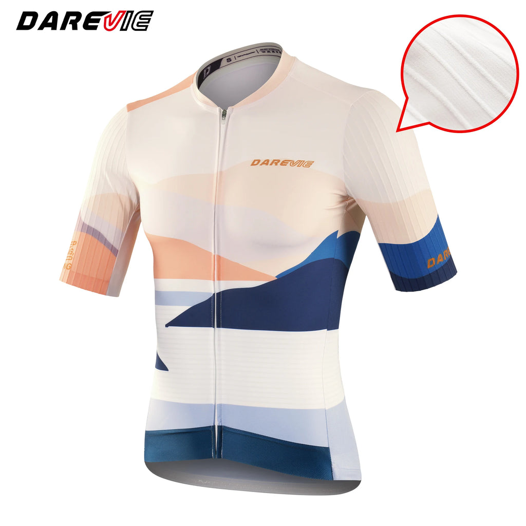 DAREVIE Cycling Jersey Man Moisture Wicking AREO Pro Level Men's Cycling Shirt Light Soft Quick Dry Men's Cycling Clothing