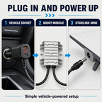 For Starlink Mini 3in1 12V-24V Car Charger Car Cigarette Lighter Adapter Voltage Converter DC Power Cable for RVS Campers Boats