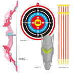 Bow and Arrow Set Light Up Archery Toy Kids Outdoor with Standing Target Birthday Gifts Indoor Games Toys Children New Year Gift