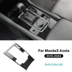 For Mazda 3 Axela BP 2019 2020 2021 2022 2023 2024 2025 Real Soft Carbon Fiber Sticker Automatic AT Car Gear Shift Panel Trim