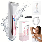 Waterproof women electric shaver, Wet & Dry Portable electric Razor, with Tri-Blade Head for Full-Body Hair Removal