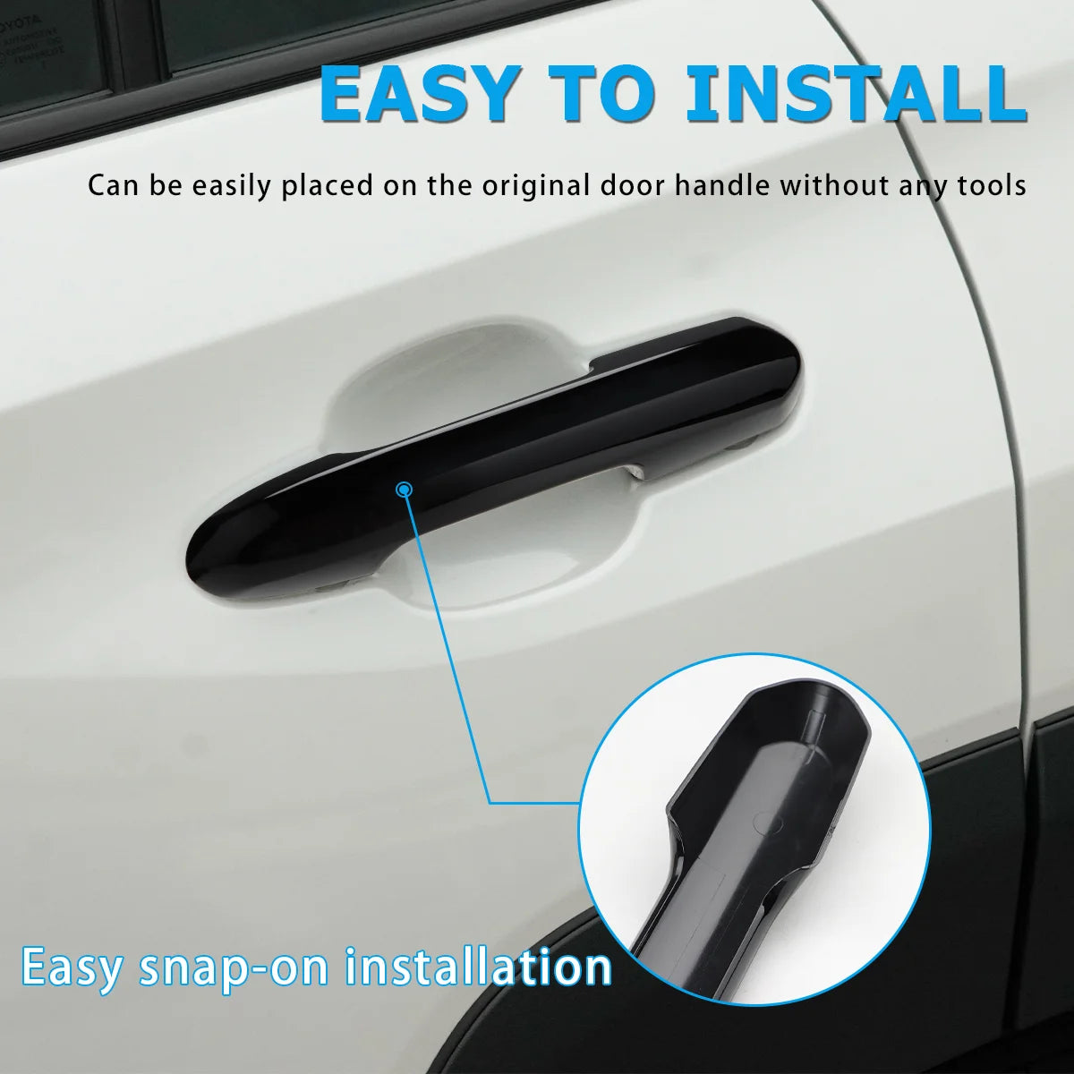 Car Door Handle Trim Covers for Toyota Highlander 2020-2025 Car Door Handle Protectors For Toyota Rav4 2019-2025 No Adhesive