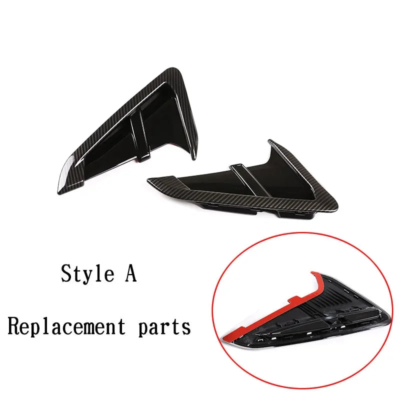 For BMW X3 G01 X4 G02 2018-2021 ABS Carbon Fiber Car Front Fender Side Shark Gill Side Air Outlet Cover Trim Car Accessories