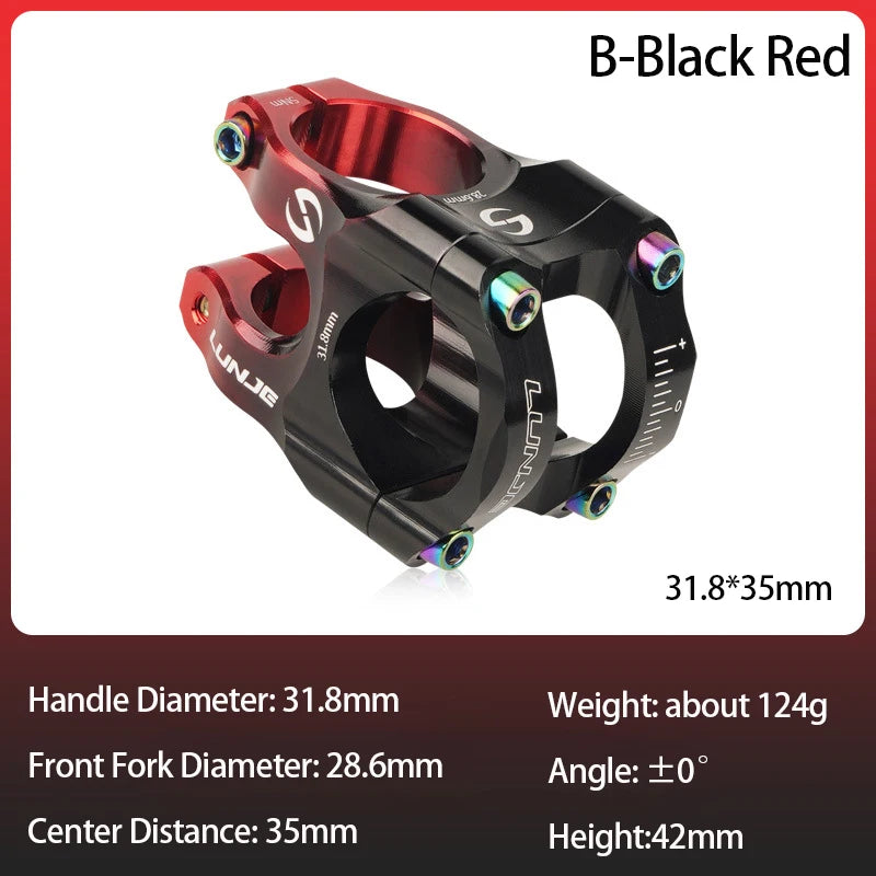 CNC MTB Stem 31.8 Ultralight Handlebar Stem 35mm Aluminum Alloy Road Mountain Bike Bridge Cycling Short Stem Bicycle Accessories