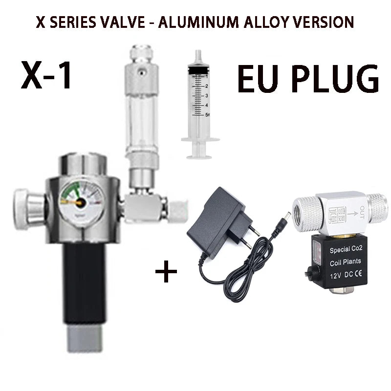 ZRDR Fish Tank CO2 Generator Steel Cylinder Single/Double Gauge Valve Electromagnetic Valve Fish Tank CO2 Generator Accessories