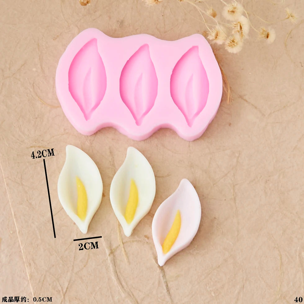 3d Flowers Cherry Blossoms Silicone Molds Daisies Five-petal Flowers Fondant Candy Chocolate Mould Cake Decor Baking Accessories