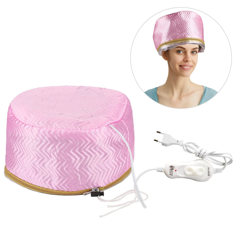 10 Modes Heated Hair Steamer Cap Electric Hair Heating Cap Waterproof Detachable Hat with Timer SPA Nourishing Hair Styling Care