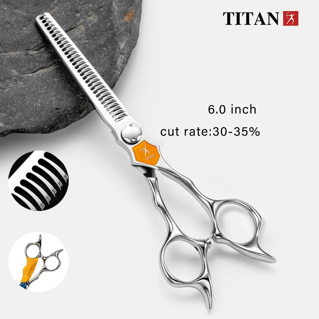 Titan CNC Skill 5.5,6.0inch Hairdress Professional Barber Tools Hair Salon Cutting Thinning Hair Scissors