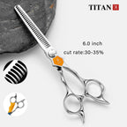 Titan CNC Skill 5.5,6.0inch Hairdress Professional Barber Tools Hair Salon Cutting Thinning Hair Scissors