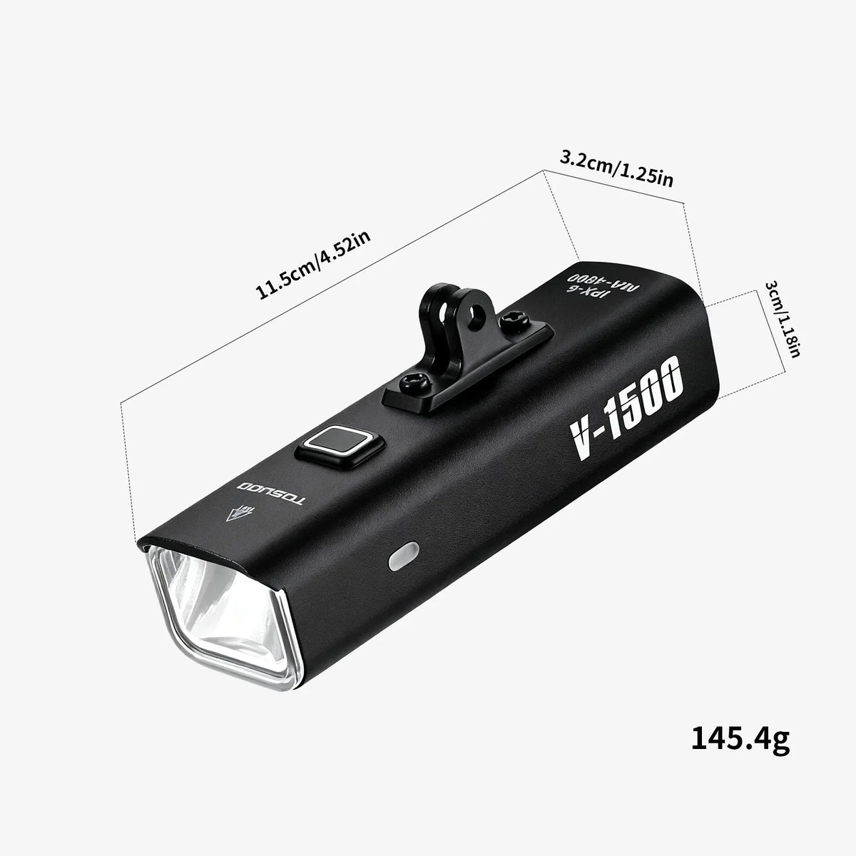 TOSUOD Bicycle Front light 1500 Lumens 4800mAh Bike Light Waterproof USB Charging IPX6 Waterproof Cycling Lamp Accessories