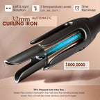 SoftAura Automatic Curling Iron 32mm Large Barrel Big Wave Styling Tool Damage Free Hair Long Lasting Curls Home Travel Use
