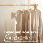10/20Pcs 44.5cm Large Flocked Plastic Hangers, Men's Large Coat Hangers, Sturdy and Durable, Non-Slip and Non-Deformable, with Gold Hooks, High-End and Elegant