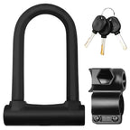 Heavy Duty Bicycle U-Lock with Mounting Bracket, Anti-Theft U Shape Lock Set