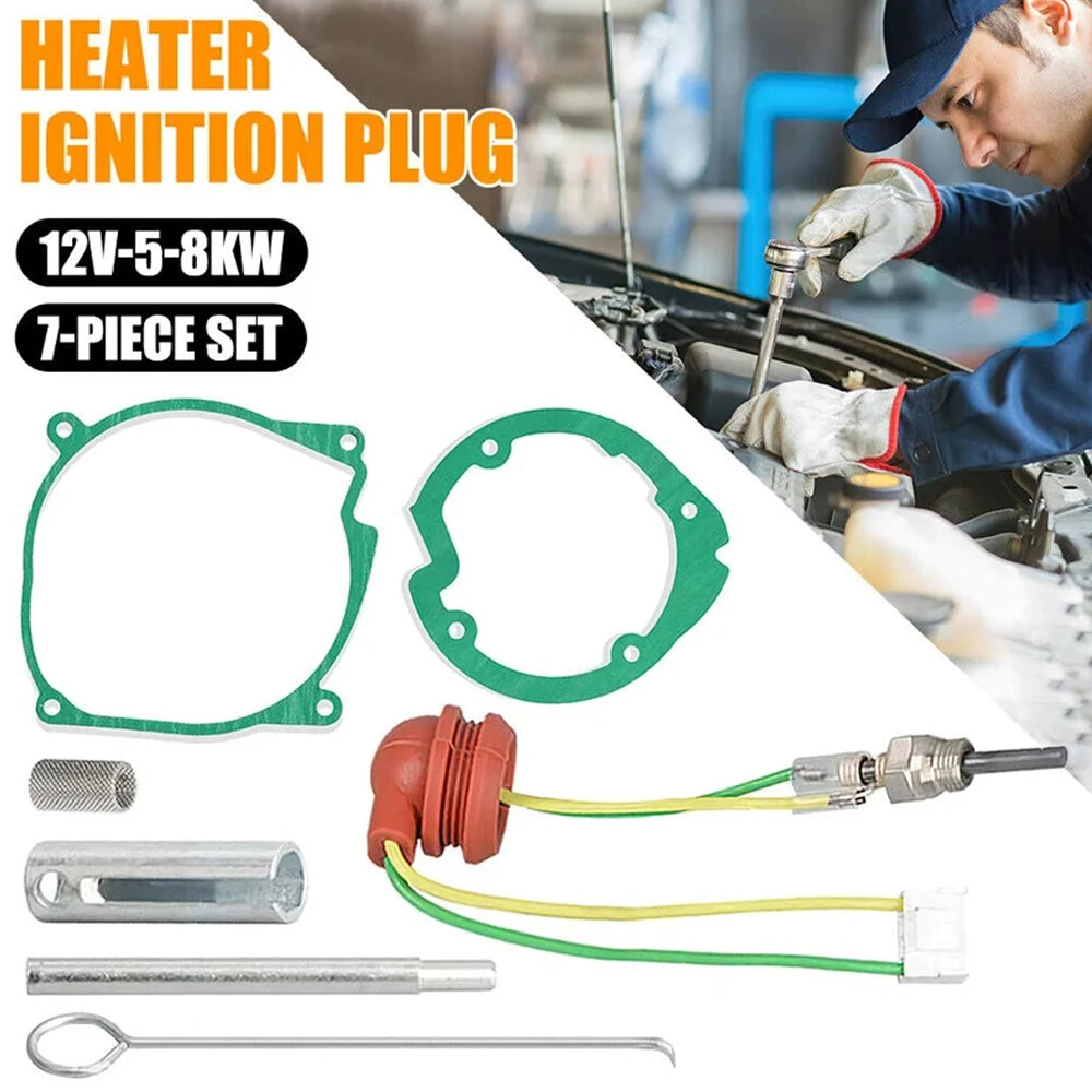 Car Air Diesel Gasket Ceramic Glow Plug Kit For 12V 2KW 5KW 8KW Chinese Diesel Heater Parking Heating Ignition Plug Kit