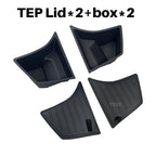 For 2024 Tesla Model 3 highland Rear Trunk Left Side Storage Box with Cover Tail Boot Organizer Partition Decoration Accessories