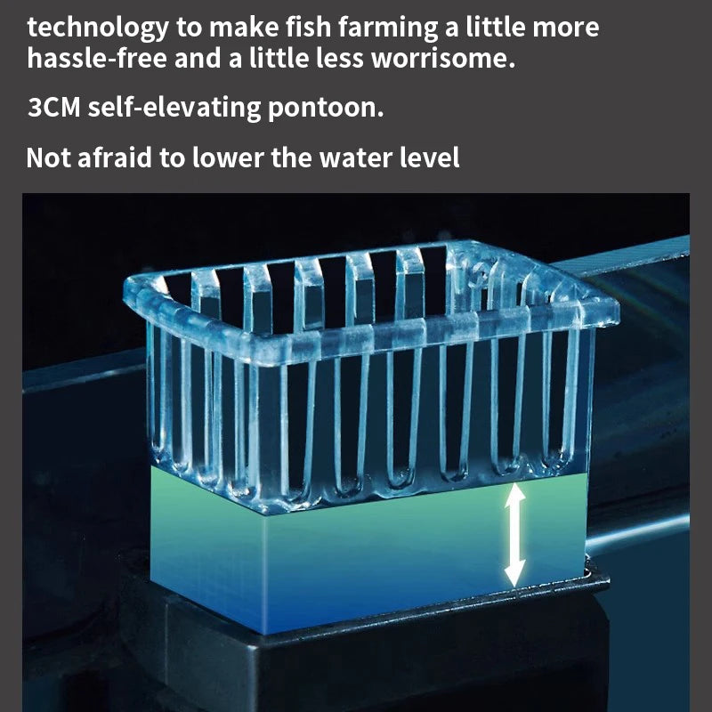 Fish Tank Oil Film Processor 3W Fish Tank Oil Removal Film 220V EU Plug 3cm Lift Floating Platform