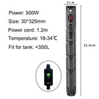 Aquarium Submersible Heater Fish Tank Water Heating Rod Constant Aquarium Thermostat Temperature Control 220V 50-500w EU Adapter