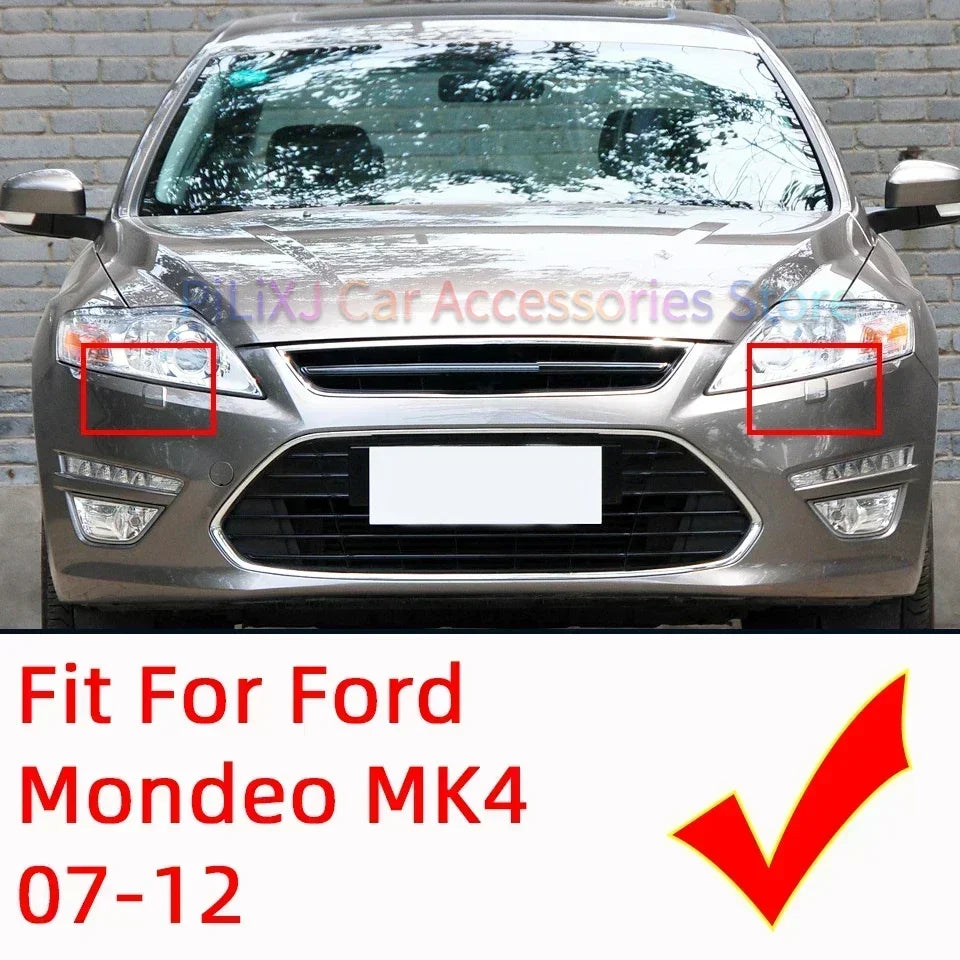 Auto Front Bumper Headlight Washer Nozzle Cover Cap For Ford Mondeo MK4 2007 2008 2009 2010 2011 2012 Headlamp Jet Sprayer Lid