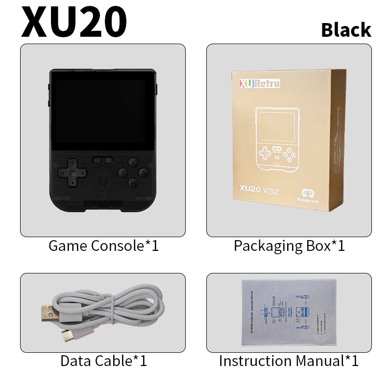Coopreme XU20 V32 64-bit Android Game Console Multi-touch Aurora Launcher 3.2 Inch IPS Display Handheld Gaming Device