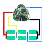 Type B 6*18650 Li-ion Battery Case PCB Circuit Board for Lomvum DeYun ZhiPu FuGe for KoMax DLS DEGUQMNT GCRAFT 10.8V 12V Battery