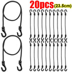 20/1pcs 32cm Strechable Bungee Cord with Hook Versatile Elastic Rubber Rope Cycling Luggage Binding Ropes Camping Accessories