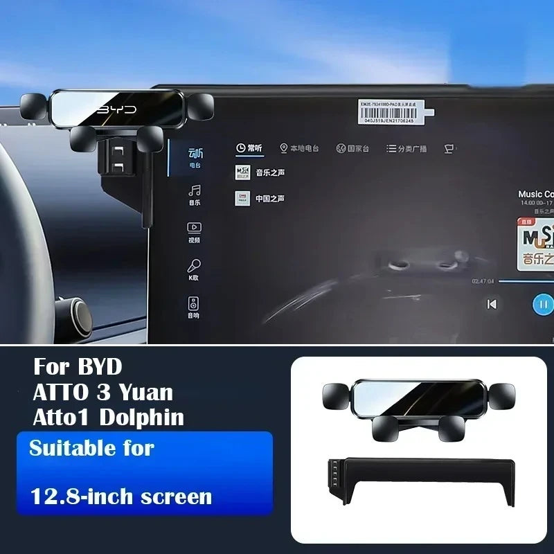 Car Phone Mount Phone Holder for BYD Atto1 Dolphin Atto 3 12.8/15.6Inch Screen Fixed Base Bracket Interior Accessories 2021-2023