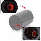 Universal Carbon Fiber Cold Air Intake Kit Enclosed Filter Box Induction Pipe Hose, Black