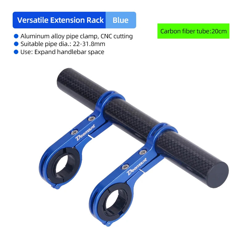 10/20/25/30cm Bicycle Handlebar Extended Bracket Bike Headlight Mount Bar Computer Holder Lamp Support Rack Alloy Fiber Stand