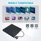 Portable DVD Player 7 in 1 External CD/DVD Drive USB 3.0 Type C CD Burner External Disk Drive For Desktop Mac Windows Linux