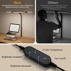 3/2/1-head Eye Caring Architect Lamp with Clamp Computer Monitor Flexible Gooseneck Colour-adjustable Table Lamp for Home Office