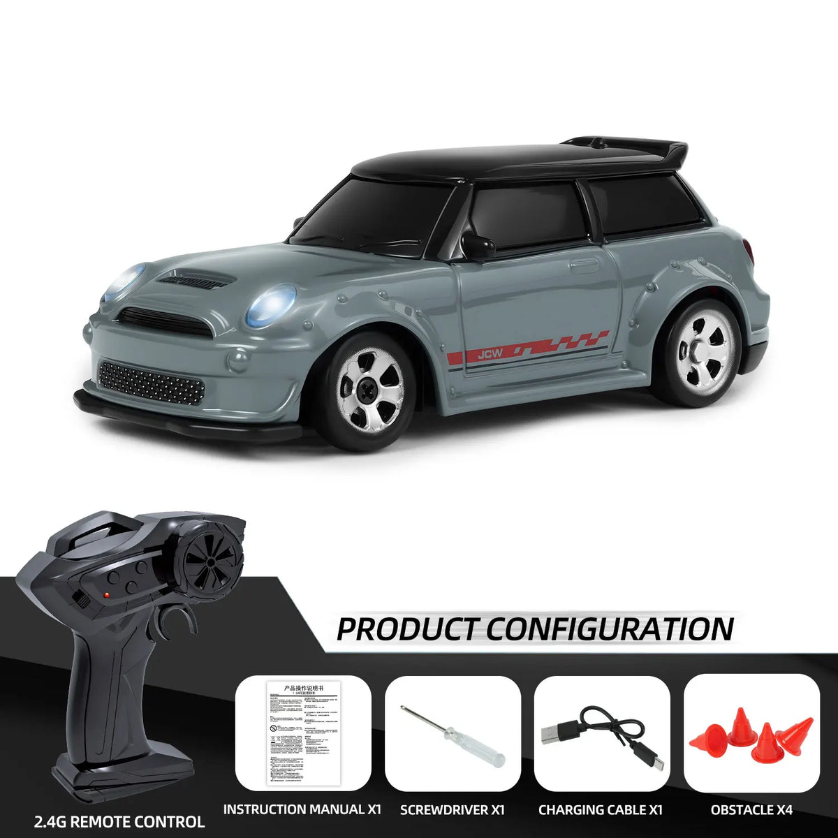 1/64 RC Car 2.4G 4WD High Speed Drift Mini Desktop Racing Car Four Wheel Drive Radio Controlled Mini GTR Racing Model Boy Toy