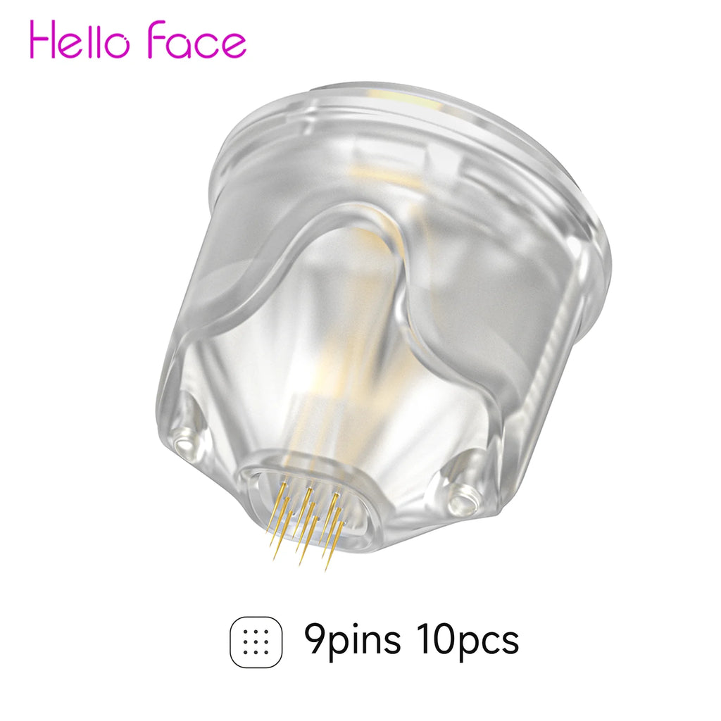 Hello Face Q2 Titanium Cartridge 10 pcs Set Dr Pen Q1S Refills 9 Pin 14 Pin 25 Pin Nano Needle Heads Needle length 0.25 mm