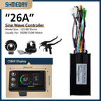 26A Ebike Sinawave Controller 24V/36V/48V Three-Mode Controller with Learning Function JN Color Display Wheel Hub Motor Parts
