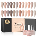 6/12pcs/Set Venalisa Gel Nail Polish VIP Kit Charming Neon Color Gel Pink Natural Color Series Rubber Gel Great Coverage Lacquer