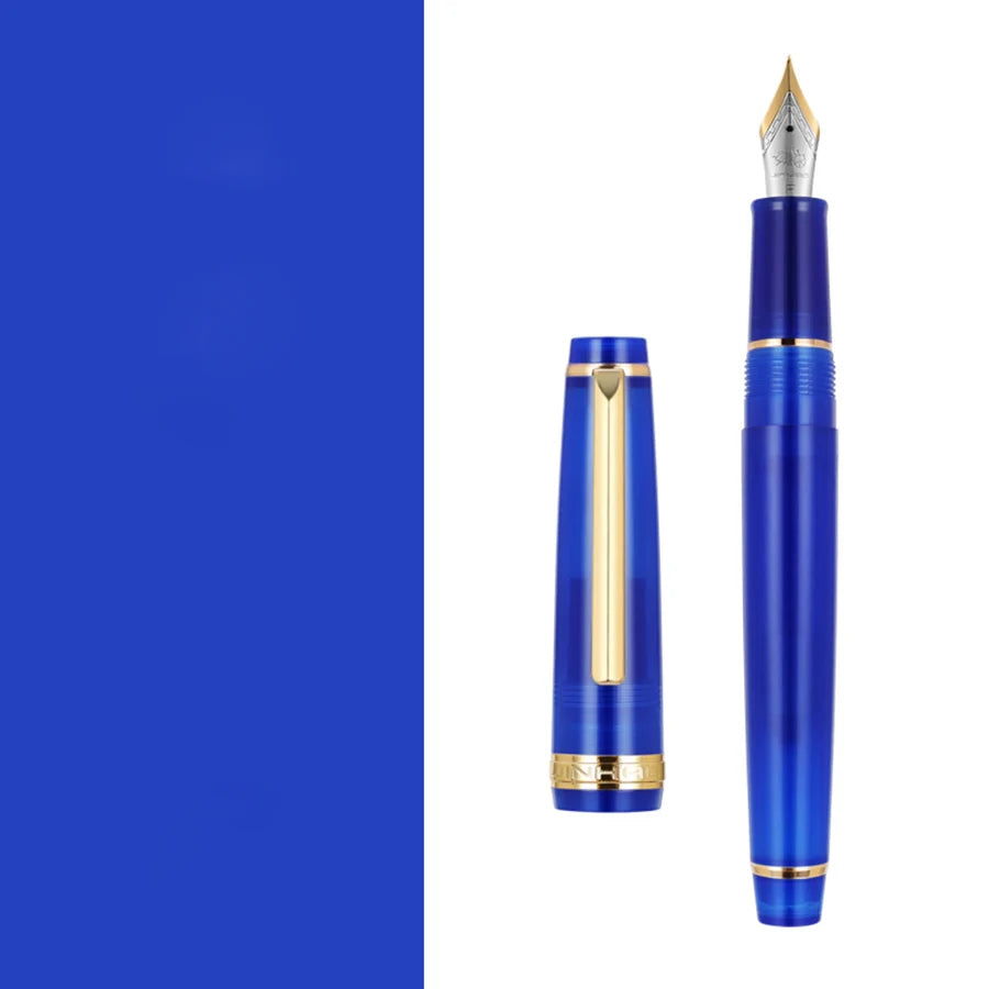 Jinhao 82 Fountain Pen Golden Clip EF/F/M Nib Acrylic Ink Pen Luxury Writing Pens for Stationery Business Office School Supplies