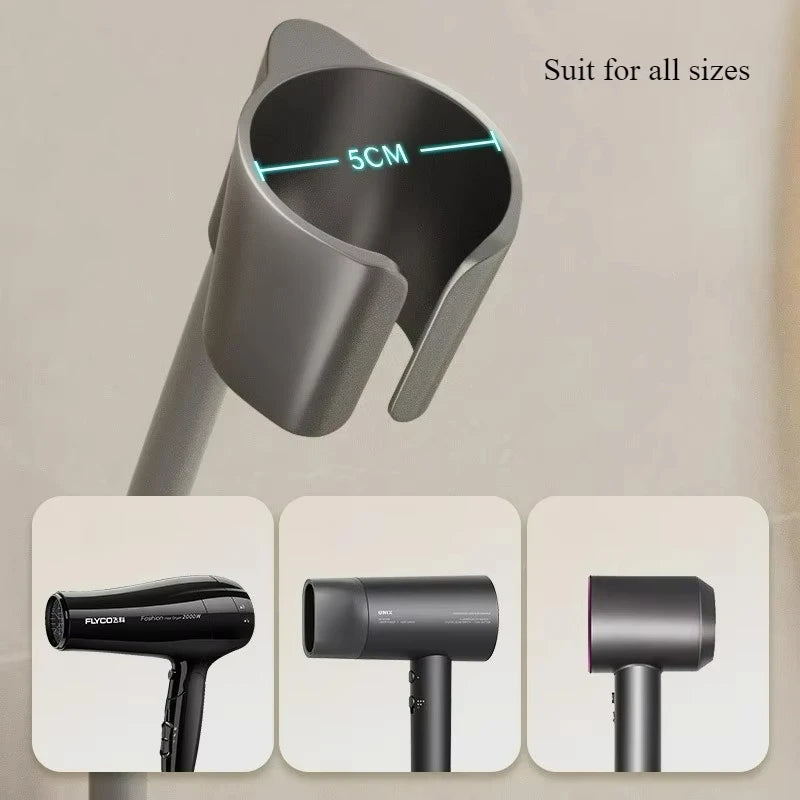 Powerful Suction Cup Hair Dryer Stand Bathroom Shelf Bathroom Organizer Shower Organizer No Need To Hold By Hand Hanging Rack