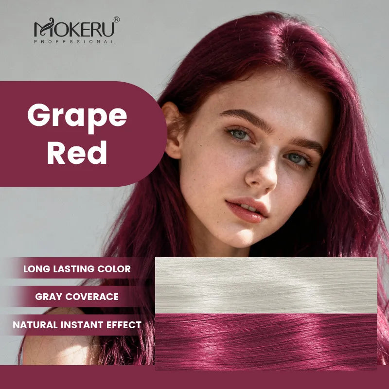 Mokeru Argan Oil Hair Dye Shampoo, Natural Black, Permanent Gray Coverage, 1pc