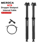 MEROCA Bike Dropper Seat Post 30.9/31.6x425mm Internal Routing Cable Remote Wire Control Lift Seat Tube Mtb Seatpost