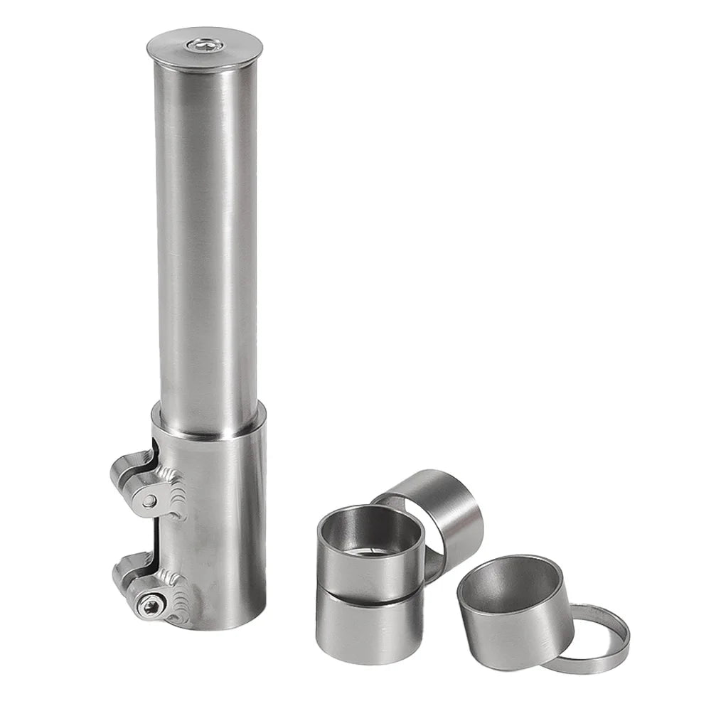 CNC Titanium Bicycle Stem Riser Fit 1 1/8 Inch Fork Extender - 102mm/122mm/142/162/182mm Handlebar Lift Adapter Cycling Part