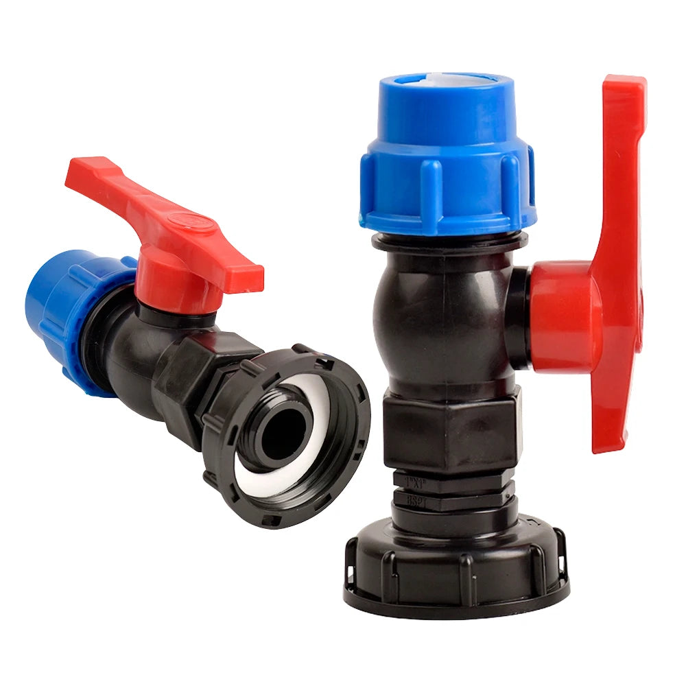 IBC tank adapter S60x6 to 25mm/32mm PE tube connector DN20/DN25 plastic fitting